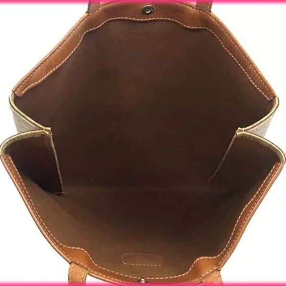 Celine Tote bag Macadam Beige Brown Woman Authentic Used - Picture 10 of 11